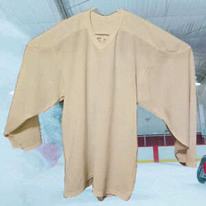 Vintage CCM Maska Air-Knit Hockey Jersey Blank White Made In Canada Size Large